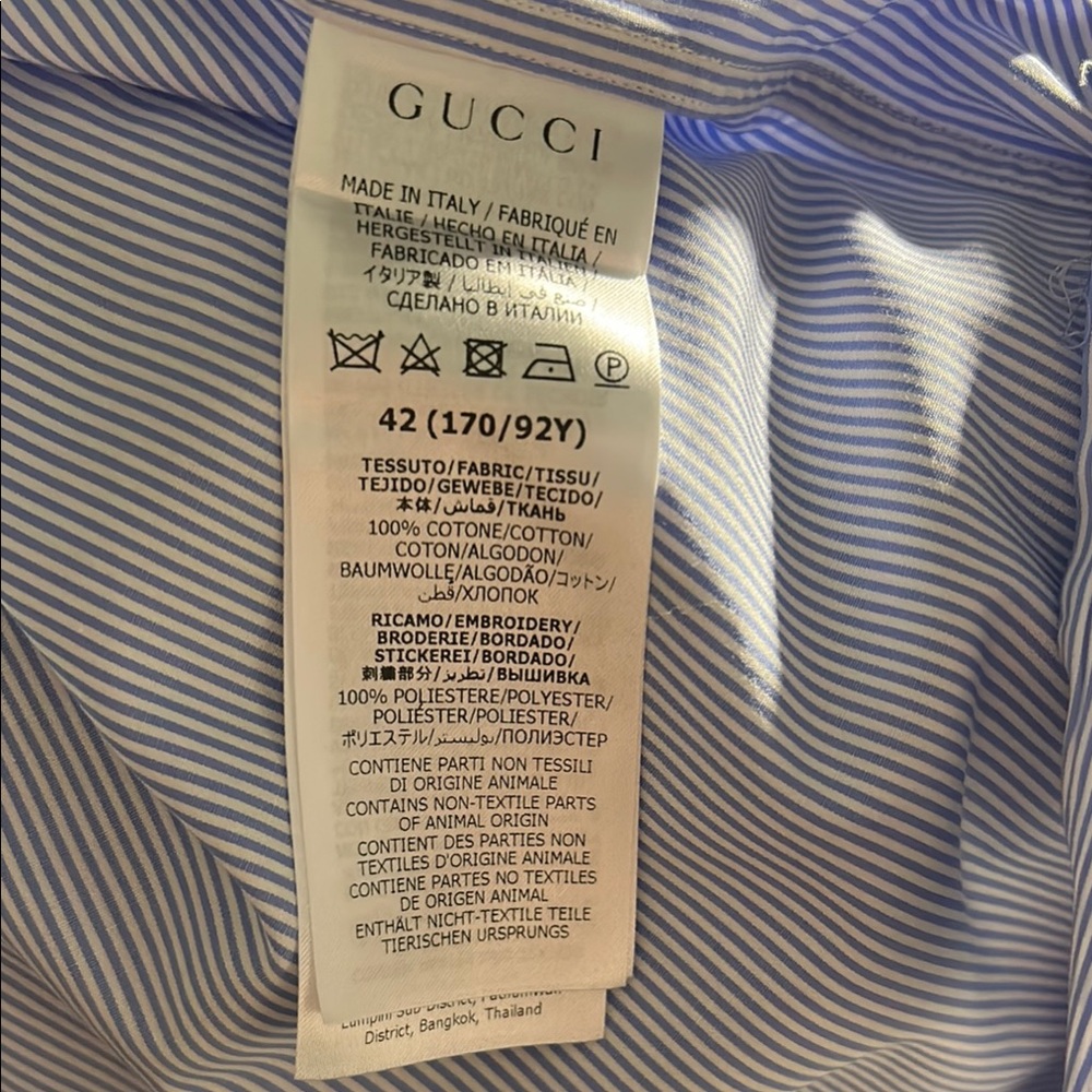 Gucci Light Blue Men's Shirt - Picture 3 of 6